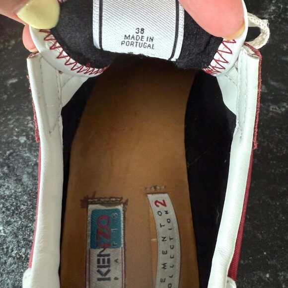 Kenzo Move Sneakers Red and Pink Retro Style with Tiger Patch Womens Size 38 - Picture 8 of 9